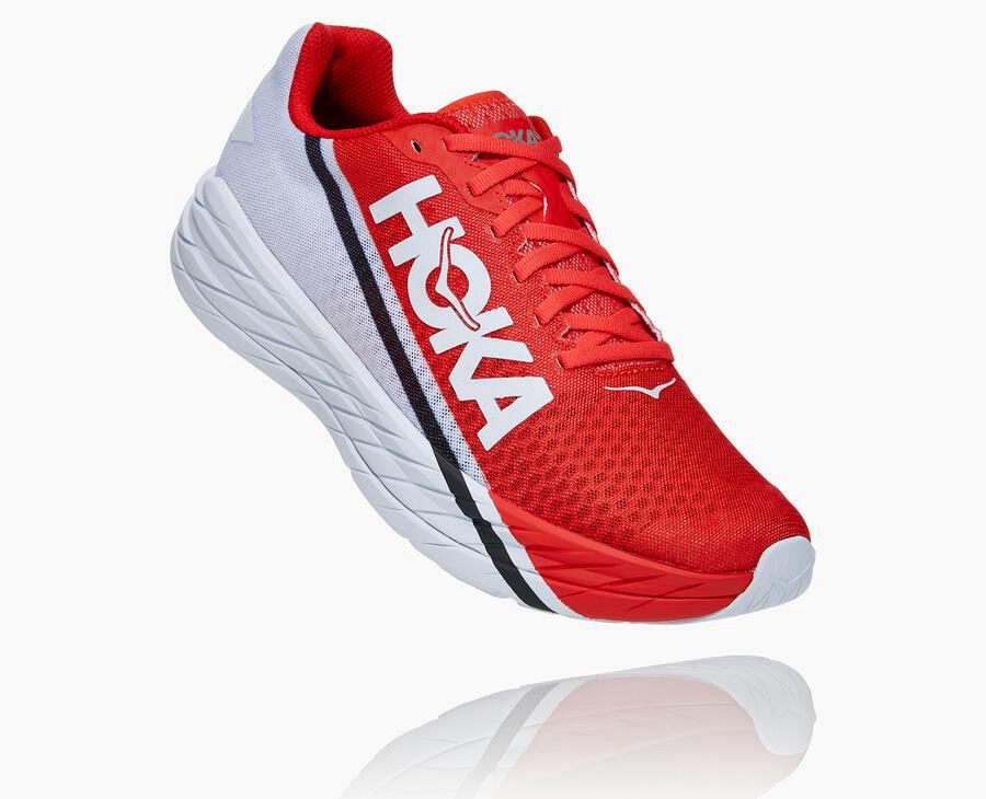 Hoka Mens Running Shoes NZ - Hoka Rocket X Red/White (DQS917350)